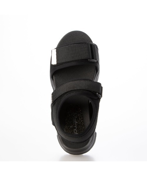 Mafmof(マフモフ)の「Mafmof(マフモフ)10.5cm厚底ボリュームソールダブルベルトスポーツサンダル(サンダル・レディース・ホワイト/ブラック・LL/S/M/L)」の8枚目の写真