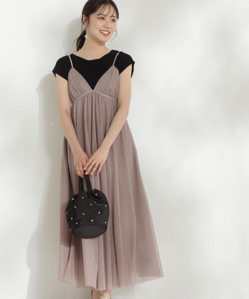 PROPORTION BODY DRESSING(プロポーションボディドレッシング)の「チュールキャミワンピース / 1214140503(ワンピース・レディース・ピンク/グレー・SMALL/MEDIUM)」の13枚目の写真