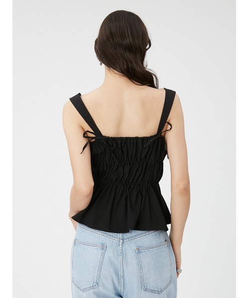 FRAY I.D(フレイアイディー)の「シャーリングフリルペプラムブラウス(シャツ/ブラウス・レディース・ブラック/オフホワイト/インディゴブルー・FREE)」の11枚目の写真