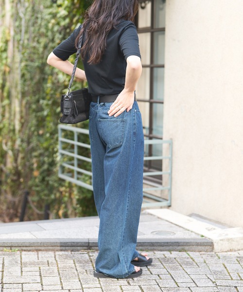 RIVE DROITE（リヴドロワ）の「MONN.:.(モン)/ゴブソデクルーTee（Tシャツ/カットソー・レディース・ブラック/オフホワイト/ブラウン・FREE）」の14枚目の写真