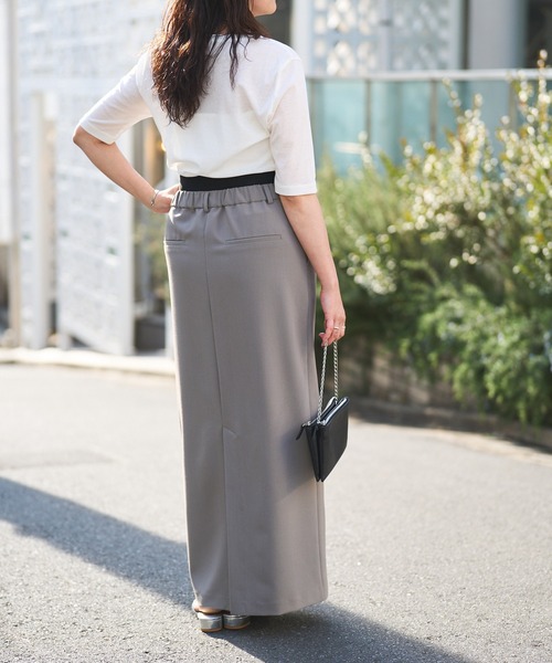 RIVE DROITE（リヴドロワ）の「MONN.:.(モン)/ゴブソデクルーTee（Tシャツ/カットソー・レディース・ブラック/オフホワイト/ブラウン・FREE）」の7枚目の写真