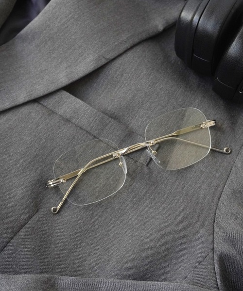 Jelly moo（ジェリームー）の「【 Jelly moo / ジェリームー 】 クリアレンズ リムレス スクエア メガネ #（メガネ・レディース・シルバー・FREE）」の4枚目の写真