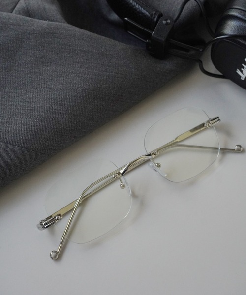Jelly moo（ジェリームー）の「【 Jelly moo / ジェリームー 】 クリアレンズ リムレス スクエア メガネ #（メガネ・レディース・シルバー・FREE）」の3枚目の写真