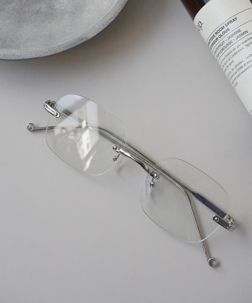 Jelly moo（ジェリームー）の「【 Jelly moo / ジェリームー 】 クリアレンズ リムレス スクエア メガネ #（メガネ・レディース・シルバー・FREE）」の2枚目の写真