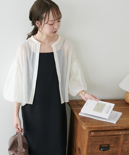 DISCOAT（ディスコート）の「《新色追加！》ラメシアー袖バルーンブラウス（シャツ/ブラウス・レディース・アイボリー/ブラック/レモンイエロー/ブラウン・FREE）」の17枚目の写真