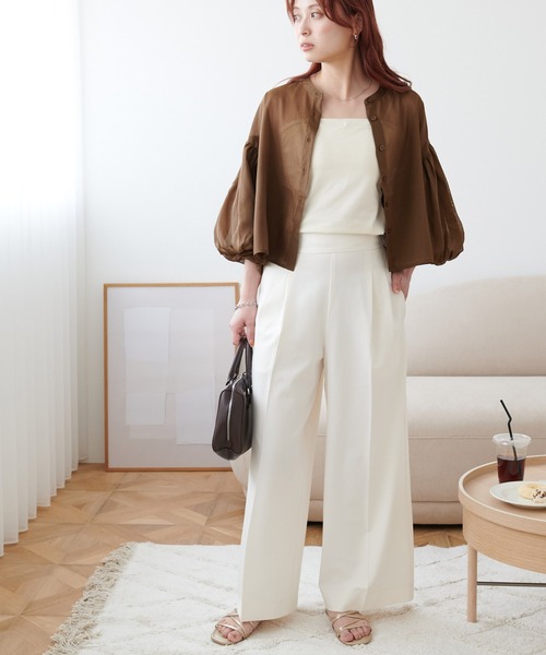 DISCOAT（ディスコート）の「《新色追加！》ラメシアー袖バルーンブラウス（シャツ/ブラウス・レディース・アイボリー/ブラック/レモンイエロー/ブラウン・FREE）」の8枚目の写真