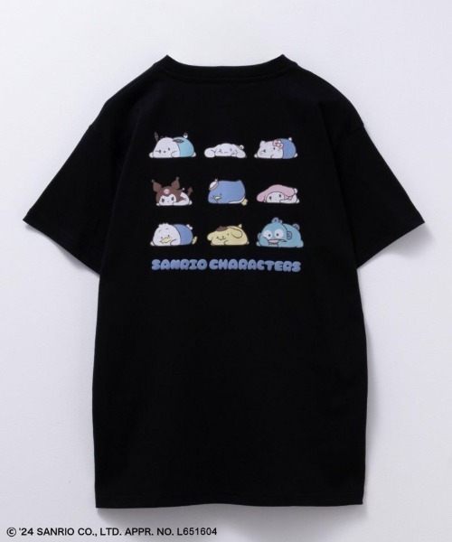 sanrio（サンリオ）の「Sanrio characters バックプリントＴシャツ（Tシャツ/カットソー・レディース・ブラック系その他/ブラック/オートミール/ベージュ・フリー）」の2枚目の写真