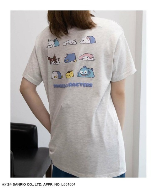 sanrio（サンリオ）の「Sanrio characters バックプリントＴシャツ（Tシャツ/カットソー・レディース・ブラック系その他/ブラック/オートミール/ベージュ・フリー）」の16枚目の写真