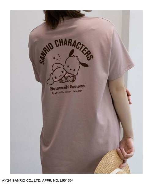 sanrio（サンリオ）の「Sanrio characters バックプリントＴシャツ（Tシャツ/カットソー・レディース・ブラック系その他/ブラック/オートミール/ベージュ・フリー）」の13枚目の写真