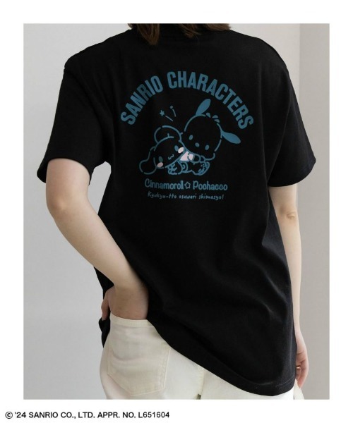 sanrio（サンリオ）の「Sanrio characters バックプリントＴシャツ（Tシャツ/カットソー・レディース・ブラック系その他/ブラック/オートミール/ベージュ・フリー）」の14枚目の写真