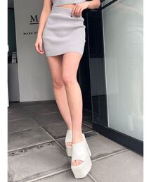 GYDA | シャイニーリブタイトスカートライクショートパンツ(その他パンツ)