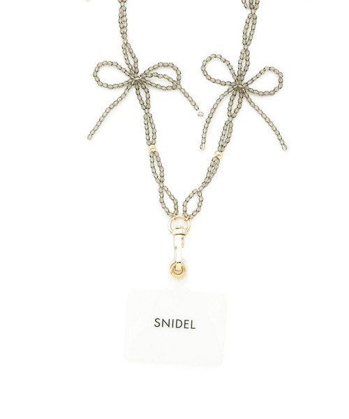 SNIDEL（スナイデル）の「リボンビーズスマホショルダー