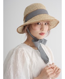 jumelle | check tape straw hat(ハット)