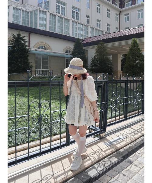 jumelle（ジュメロ）の「check tape straw hat（ハット・レディース・ベージュ・FREE）」の5枚目の写真