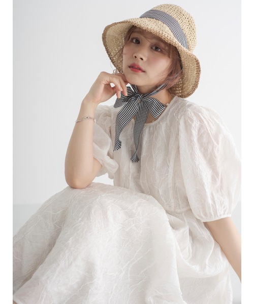 jumelle（ジュメロ）の「check tape straw hat（ハット・レディース・ベージュ・FREE）」の22枚目の写真