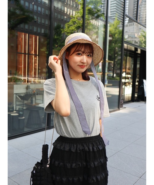 jumelle（ジュメロ）の「check tape straw hat（ハット・レディース・ベージュ・FREE）」の18枚目の写真