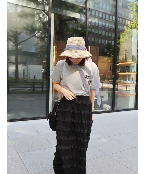 jumelle（ジュメロ）の「check tape straw hat（ハット・レディース・ベージュ・FREE）」の20枚目の写真