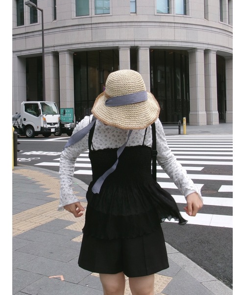 jumelle（ジュメロ）の「check tape straw hat（ハット・レディース・ベージュ・FREE）」の15枚目の写真