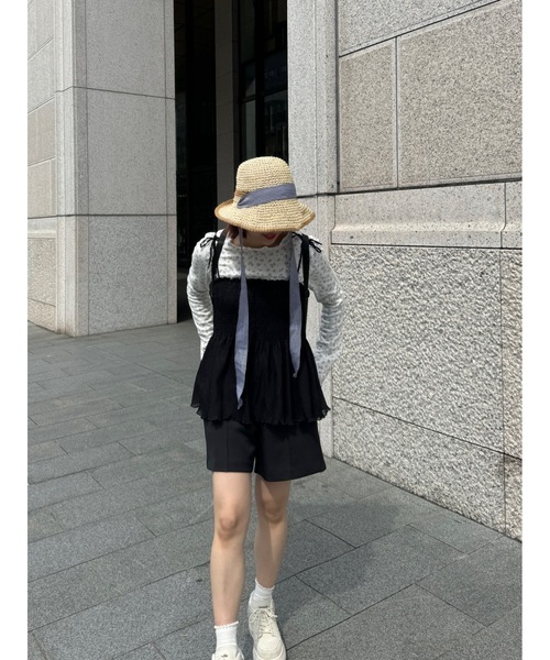 jumelle（ジュメロ）の「check tape straw hat（ハット・レディース・ベージュ・FREE）」の17枚目の写真