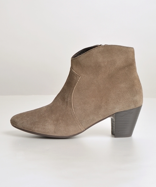 SHIPS for women(シップスフォーウィメン)の「nacer de pie:スエードヒールブーツ◇(ブーツ・レディース・ブラック/グレイッシュベージュ/キャメル・36/37/38/35)」の7枚目の写真