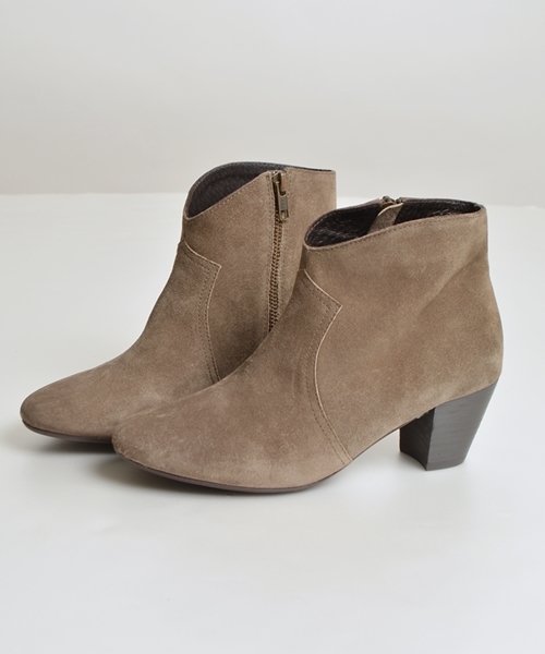 SHIPS for women(シップスフォーウィメン)の「nacer de pie:スエードヒールブーツ◇(ブーツ・レディース・ブラック/グレイッシュベージュ/キャメル・36/37/38/35)」の10枚目の写真