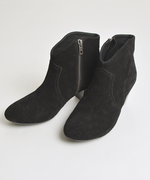 SHIPS for women(シップスフォーウィメン)の「nacer de pie:スエードヒールブーツ◇(ブーツ・レディース・ブラック/グレイッシュベージュ/キャメル・36/37/38/35)」の11枚目の写真