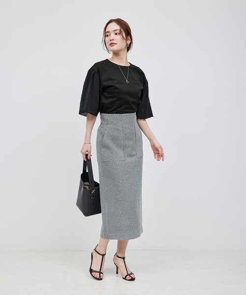 ROPE'(ロペ)の「オーガンジー袖カットソー(Tシャツ/カットソー・レディース・ベージュ/ブラック/ホワイト・FREE)」の14枚目の写真