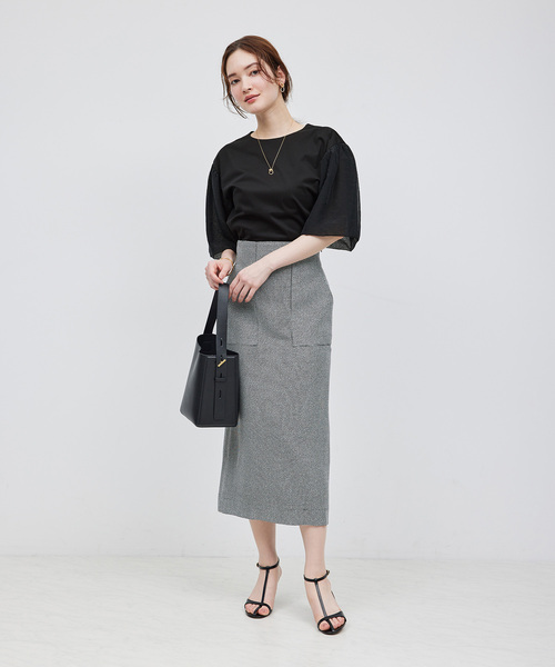 ROPE'(ロペ)の「オーガンジー袖カットソー(Tシャツ/カットソー・レディース・ベージュ/ブラック/ホワイト・FREE)」の22枚目の写真