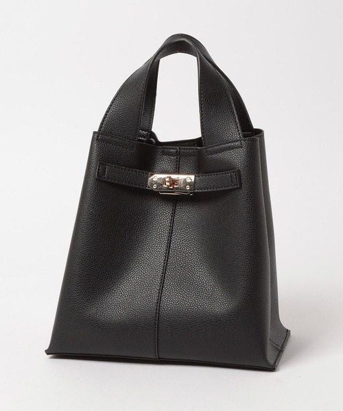 Andemiu（アンデミュウ）の「フロントカナグ2WAYBAG124556（ハンドバッグ・レディース・グレイッシュベージュ/アイボリー/ブラック/ベージュ・FREE）」の3枚目の写真