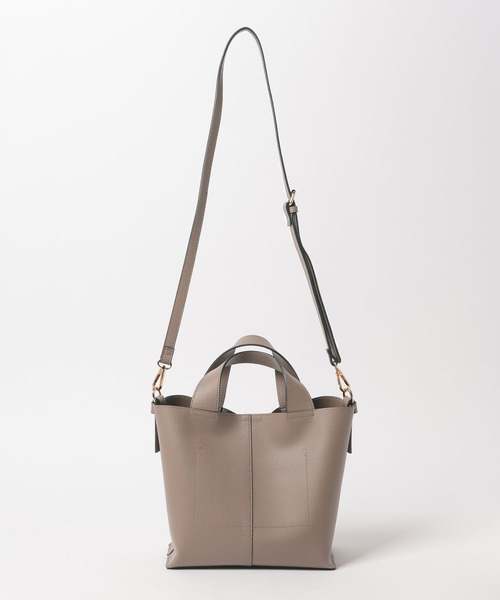 Andemiu（アンデミュウ）の「フロントカナグ2WAYBAG124556（ハンドバッグ・レディース・グレイッシュベージュ/アイボリー/ブラック/ベージュ・FREE）」の8枚目の写真