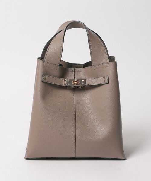 Andemiu（アンデミュウ）の「フロントカナグ2WAYBAG124556（ハンドバッグ・レディース・グレイッシュベージュ/アイボリー/ブラック/ベージュ・FREE）」の18枚目の写真