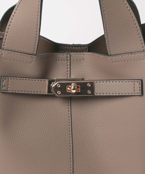 Andemiu（アンデミュウ）の「フロントカナグ2WAYBAG124556（ハンドバッグ・レディース・グレイッシュベージュ/アイボリー/ブラック/ベージュ・FREE）」の22枚目の写真