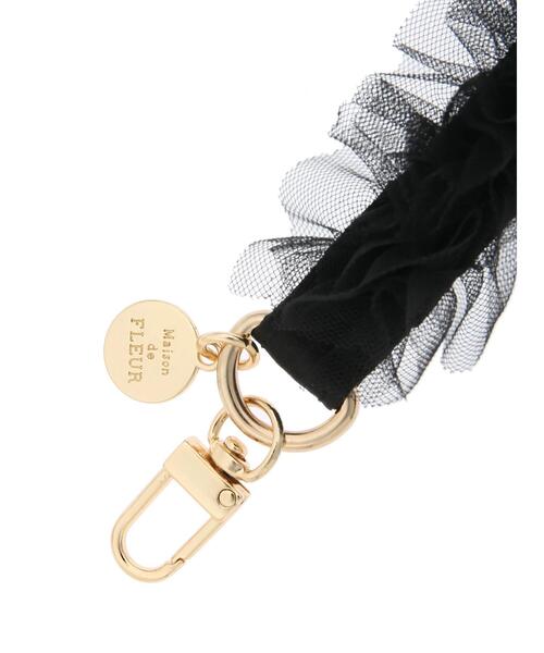 Maison de FLEUR（メゾンドフルール）の「チュールパールストラップ（スマホグッズ・レディース・アイボリー/ブラック/ピンク・FREE）」の11枚目の写真