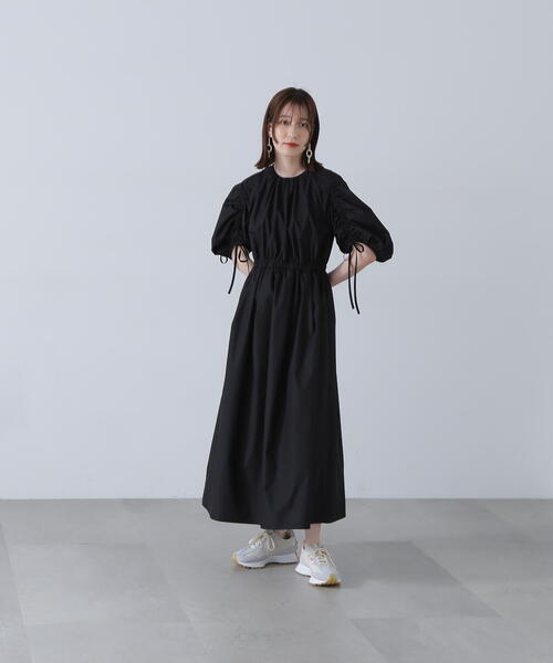 N.(N. Natural Beauty Basic)(エヌエヌナチュラルビューティーベーシック)の「◆ TCドロストスリーブワンピース(ワンピース・レディース・ブラック/ベージュ/イエロー・SMALL/MEDIUM)」の6枚目の写真