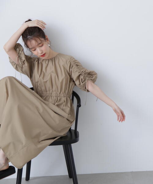 N.(N. Natural Beauty Basic)(エヌエヌナチュラルビューティーベーシック)の「◆ TCドロストスリーブワンピース(ワンピース・レディース・ブラック/ベージュ/イエロー・SMALL/MEDIUM)」の12枚目の写真