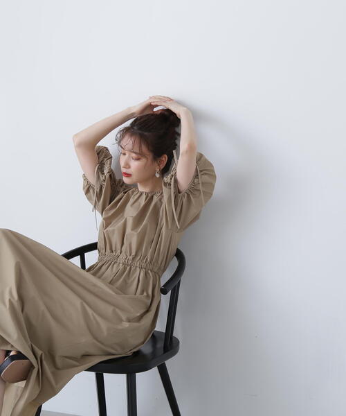 N.(N. Natural Beauty Basic)(エヌエヌナチュラルビューティーベーシック)の「◆ TCドロストスリーブワンピース(ワンピース・レディース・ブラック/ベージュ/イエロー・SMALL/MEDIUM)」の14枚目の写真