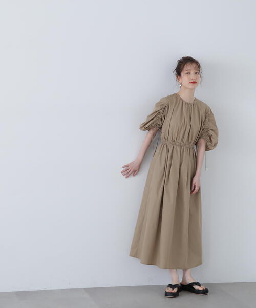 N.(N. Natural Beauty Basic)(エヌエヌナチュラルビューティーベーシック)の「◆ TCドロストスリーブワンピース(ワンピース・レディース・ブラック/ベージュ/イエロー・SMALL/MEDIUM)」の16枚目の写真