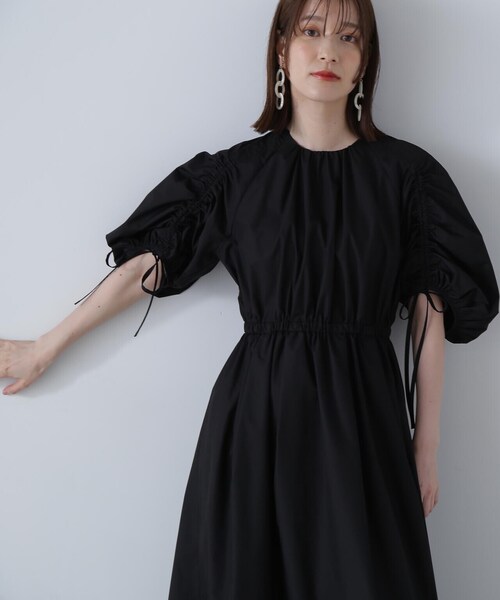 N.(N. Natural Beauty Basic)(エヌエヌナチュラルビューティーベーシック)の「◆ TCドロストスリーブワンピース(ワンピース・レディース・ブラック/ベージュ/イエロー・SMALL/MEDIUM)」の2枚目の写真