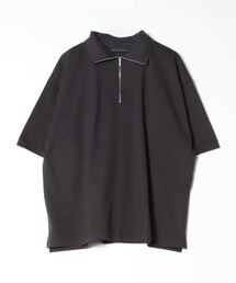 HALF ZIP ワイドシルエット Tシャツ 半袖