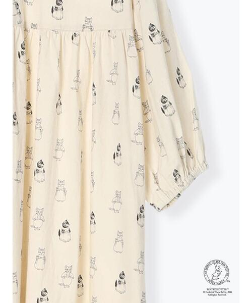 Samansa Mos2（サマンサ モスモス）の「【PETER RABBIT(TM)×Samansa Mos2】総柄ワンピース（ワンピース・レディース・ブラック/キナリ/グレー・F）」の7枚目の写真