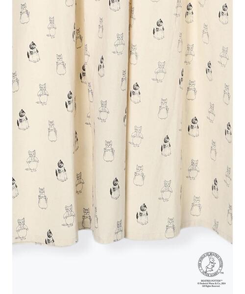 Samansa Mos2（サマンサ モスモス）の「【PETER RABBIT(TM)×Samansa Mos2】総柄ワンピース（ワンピース・レディース・ブラック/キナリ/グレー・F）」の6枚目の写真