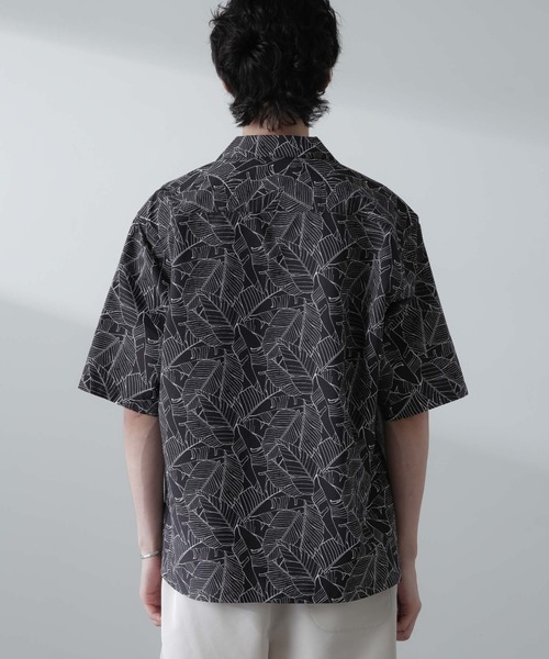 NANO universe（ナノユニバース）の「ポリサッカー総柄プリントシャツ 半袖（シャツ/ブラウス・メンズ・ホワイト/ブラック/ライトグレー・S/M/L/XL）」の15枚目の写真