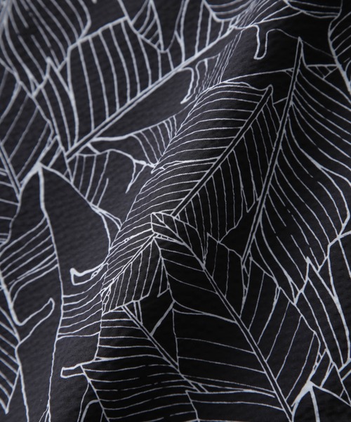 NANO universe（ナノユニバース）の「ポリサッカー総柄プリントシャツ 半袖（シャツ/ブラウス・メンズ・ホワイト/ブラック/ライトグレー・S/M/L/XL）」の12枚目の写真