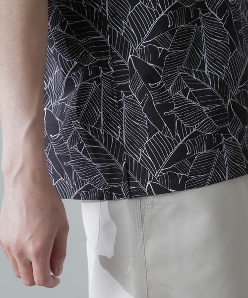 NANO universe（ナノユニバース）の「ポリサッカー総柄プリントシャツ 半袖（シャツ/ブラウス・メンズ・ホワイト/ブラック/ライトグレー・S/M/L/XL）」の18枚目の写真