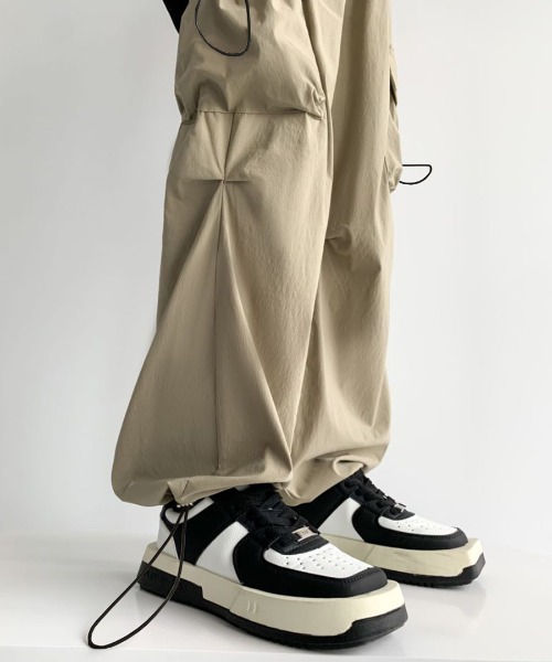 REMUR(レミュール)の「カーゴパンツ ドロスト付き(カーゴパンツ・レディース・ピンク/カーキ/レッド/ブラック・S/M/L)」の13枚目の写真