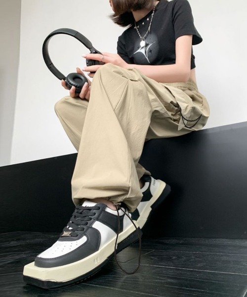 REMUR(レミュール)の「カーゴパンツ ドロスト付き(カーゴパンツ・レディース・ピンク/カーキ/レッド/ブラック・S/M/L)」の16枚目の写真