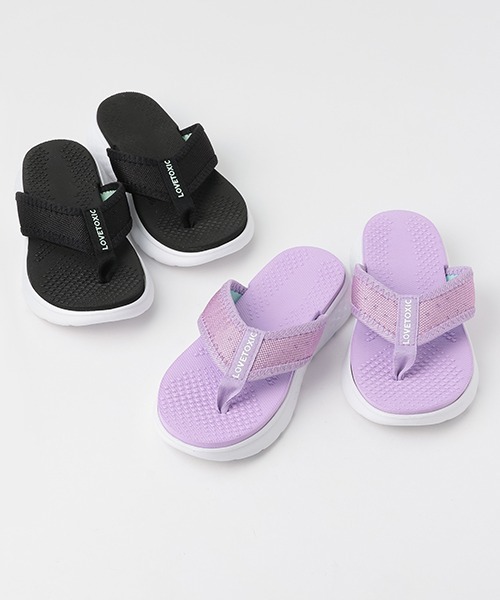 LOVETOXIC(ラブトキシック)の「LTサンダル(サンダル・キッズ・パープル/ブラック・S/L)」の3枚目の写真