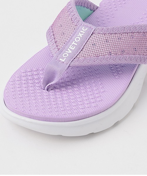 LOVETOXIC(ラブトキシック)の「LTサンダル(サンダル・キッズ・パープル/ブラック・S/L)」の6枚目の写真