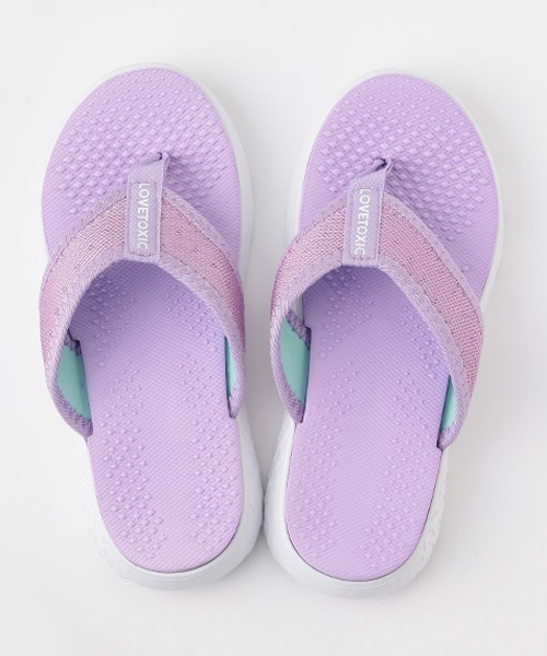 LOVETOXIC(ラブトキシック)の「LTサンダル(サンダル・キッズ・パープル/ブラック・S/L)」の9枚目の写真