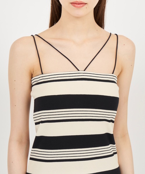 ROYAL PARTY（ロイヤルパーティー）の「【ZOZO限定】パット付ダブルストラップキャミワンピース（ワンピース・レディース・レッド/ブラック/マルチ/グレー・FREE）」の12枚目の写真